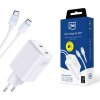 3mk Hyper Charger PD 45W+USB Cable C to C White