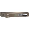 Tenda TEG1016D - 16x Gigabit Switch, Fanless-bez ventilátorů, Rackmount, ochrana proti přepětí