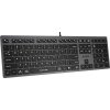 A4tech Klávesnice FX50, kancelářská nízkoprofilová klávesnice, CZ, šedá