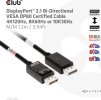 Club3D Kabel DisplayPort 2.1 na DisplayPort 2.1 VESA DP80, 4K240Hz/8K60Hz/10K30Hz HDR (M/M), 1.2m, černá