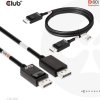 Club3D Kabel DisplayPort 2.1 na DisplayPort 2.1 VESA DP80, 4K240Hz/8K60Hz/10K30Hz HDR (M/M), 1.2m, černá