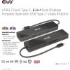 Club 3D Dokovací stanice USB-C 6v1, 1xHDMI, 1xUSB-C PD 100W, 2x USB, 1xRJ45, černá