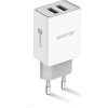 Aligator síťová nabíječka, 2x USB, kabel Lightning 2A, smart IC, 2,4 A, bílá