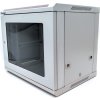 XtendLan 19" nástěnný rozvaděč 9U 600x450, nosnost 60 kg, skleněné kouřové dveře, svařovaný, šedý