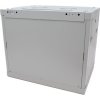 XtendLan 19" nástěnný rozvaděč 9U 600x450, nosnost 60 kg, skleněné kouřové dveře, svařovaný, šedý