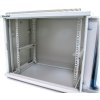 XtendLan 19" nástěnný rozvaděč 9U 600x450, nosnost 60 kg, skleněné kouřové dveře, svařovaný, šedý