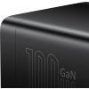 Baseus GaN3 Pro rychlonabíjecí stolní adaptér 2x USB-C + 2x USB-A + AC 100W 1.5m kabel černá