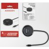 AXAGON HUE-P1C, 4x USB 3.2 Gen 1 ROUND hub, micro USB napájací konektor, kábel USB-C 30cm