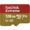 Karta SanDisk micro SDXC 128 GB Extreme Action Cams and Drones (190 MB/s Class 10, UHS-I U3 V30) + adaptér