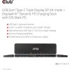 Club3D USB-C, Triple Display DP Alt mode Displaylink Dynamic PD Charging Dock so 120 W PS