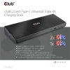 Dokovacia stanica USB Club3D 3.2 typy C (5xUSB/USB-C/3xHDMI/2xDP/Ethernet/Audio) s univerzálnym trojitým napájacím adaptérom 4K