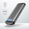 AXAGON EEM2-SA, USB micro-B 3.2 Gen 1 - M.2 SATA SSD kovový box RIBBED, bez skrutiek