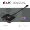 Club3D Video hub MST (Multi Stream Transport) USB-C 3.2 na HDMI 2.0, Duálny monitor 4K60Hz
