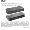 Club3D Network Switch - Prepínač, DP/HDMI KVM prepínač - Dual DP 4K 60Hz