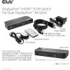 Club3D Network Switch - Prepínač, DP/HDMI KVM prepínač - Dual DP 4K 60Hz
