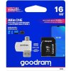 Karta GOODRAM microSDHC 16GB M1A4 All-in-one (R:100/W:10 MB/s), UHS-I Class 10, U1 + adaptér + čítačka kariet OTG