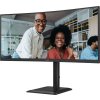AOC MT 34" CU34E4CV - 3440x1440,VA,120Hz,HDR10,2xHDMI,DP,USBhub,USB-C,RJ45,repro,Zakřivený