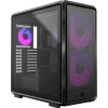 Cooler Master case MasterFrame 600 Mesh Black ARGB, Průhledná bočnice, ATX, 2x 200mm ARGB Fan, 1x 120mm ARGB Fan, Černá
