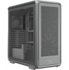 Cooler Master case MasterFrame 600 Mesh Silver ARGB, Průhledná bočnice, ATX, 2x 200mm ARGB Fan, 1x 120mm ARGB Fan, Šedá
