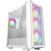 DEEPCOOL Case CC560 MESH V2 WH, ATX, ARGB, Průhledná bočnice, 4x120mm ventilátor, bílá