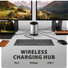 AXAGON HMC-WL9, USB 10Gbps hub s Qi, 3x USB-A, USB-C, HDMI & DP 4k/60Hz, RJ-45 GLAN, PD 100W, kábel USB-C 60cm