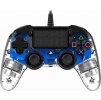 Nacon Wired Compact Controller - ovladač pro PlayStation 4 - průhledný modrý