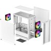 DEEPCOOL Case CC360 WH ARGB, mATX, Průhledná bočnice, 3x120mm Fan, bílá