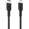 BELKIN kabel oplétaný USB-C - Lightning, 1m, černý