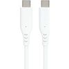 PREMIUMCORD Kabel USB-C na USB-C, 60W, 480Mbps, silikonový, bílý, 1,5m