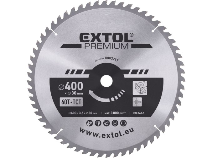 kotouč pilový s SK plátky, O 400x3,6x30mm, 60T