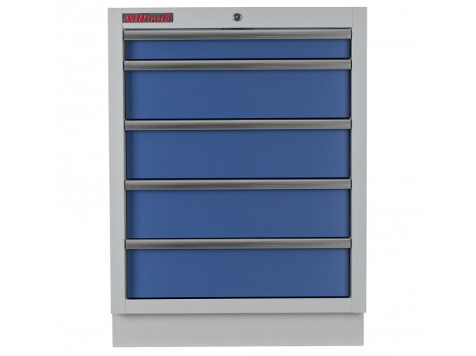Celokovová dílenská skříňka PROFI BLUE s 5-ti šuplíky 680x458x910 mm - MTGC1305