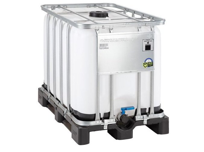 vyr 14773230 1 plastovy kontejner IBC s ocelovou mrizi na nebezpecne latky 600l