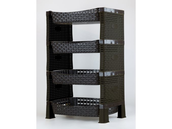 1599 mega plast shelf regal polyratan 41 x 30 x 65 cm wenge
