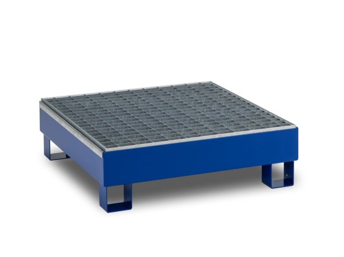 Záchytná vana kovová pozinkovaná SW 65/4, 80x81x25 cm, s roštem(11480)