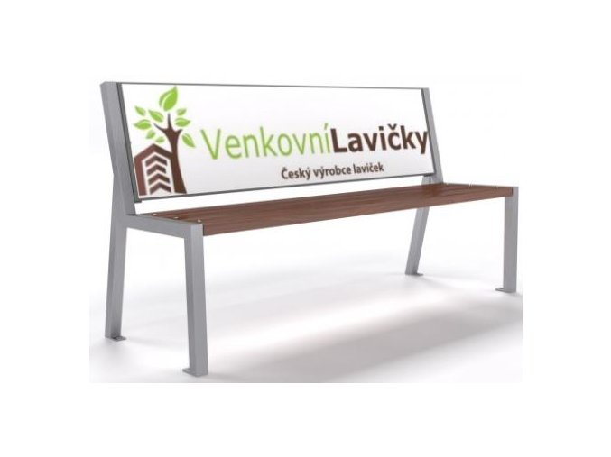 Reklamní lavička Verona (Barva konstrukce zinek, Typ ukotvení klasické (šrouby))