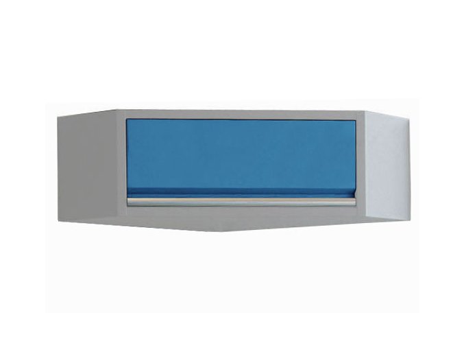 Rohová závěsná skříňka PROFI BLUE s výklopem - MWGB1334