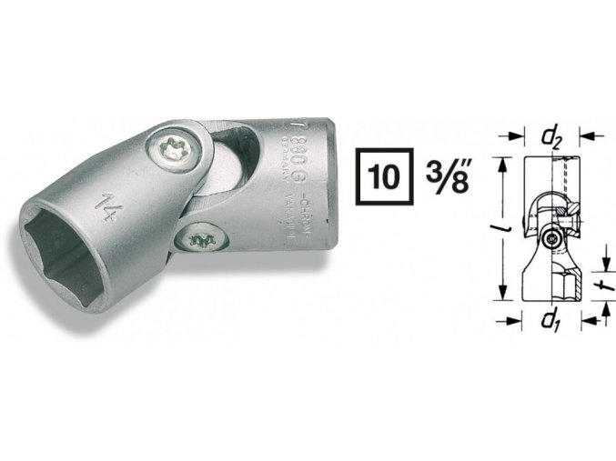 Nástrčné klíče s kloubem 6-hr. 880G-15 Hazet