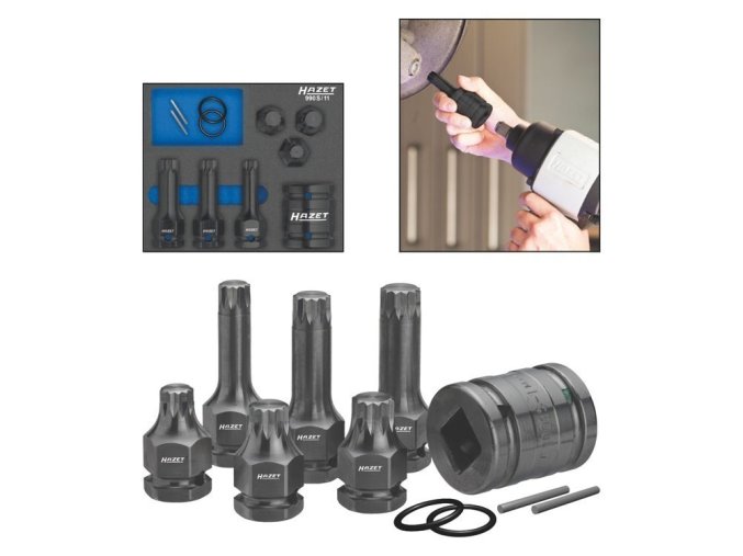 Vnější nástrčné klíče XZN 1/2" sada 11ks Hazet - HA162406