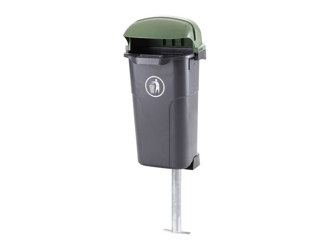Odpadkový koš 50 l. Urban - černý/zelený