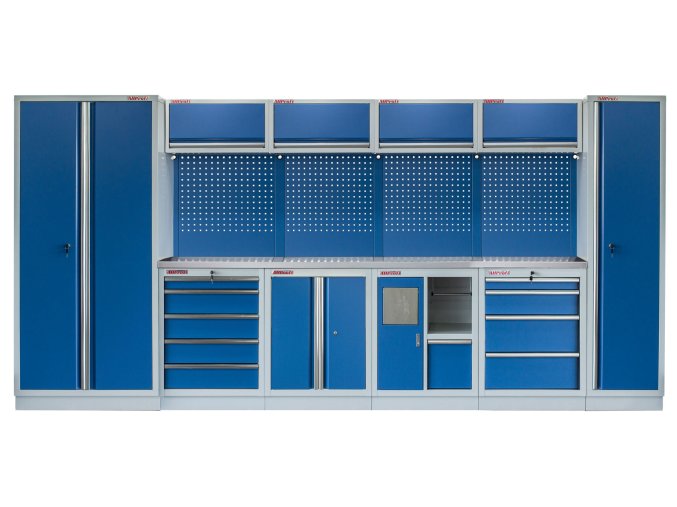 Kvalitní PROFI BLUE dílenský nábytek 4235 x 495 x 2000 mm - MTGS1300AG