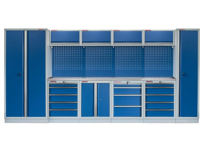 Kvalitní PROFI BLUE dílenský nábytek 4235 x 495 x 2000 mm - MTGS1300AL