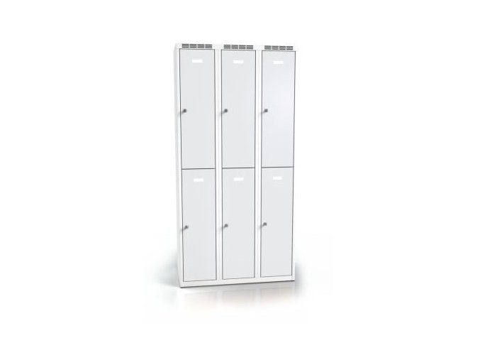 Šatní skříň dělená š 900 mm - šedá
