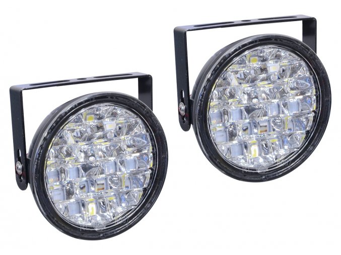 Světla denního svícení kulatá 18 LED/12V