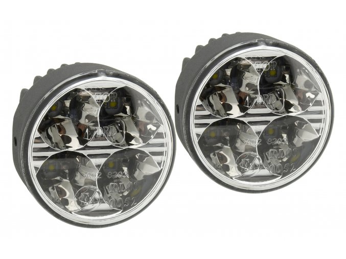 Světla denního svícení 4 HIGH POWER LED 12V/24V (kulatá 70 mm)