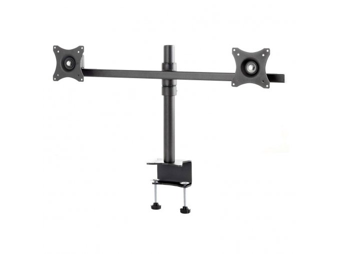 Stolní držák na 2 monitory Edbak SV05 (Profesionální stolní držák na 2 monitory 17" - 27" vedle sebe, nezávislé polohování, naklápění 120° , otáčení 210°, výška 100-400 mm, funkce pivot 360°, VESA 75x75 a 100x100, nosnost 20 kg)