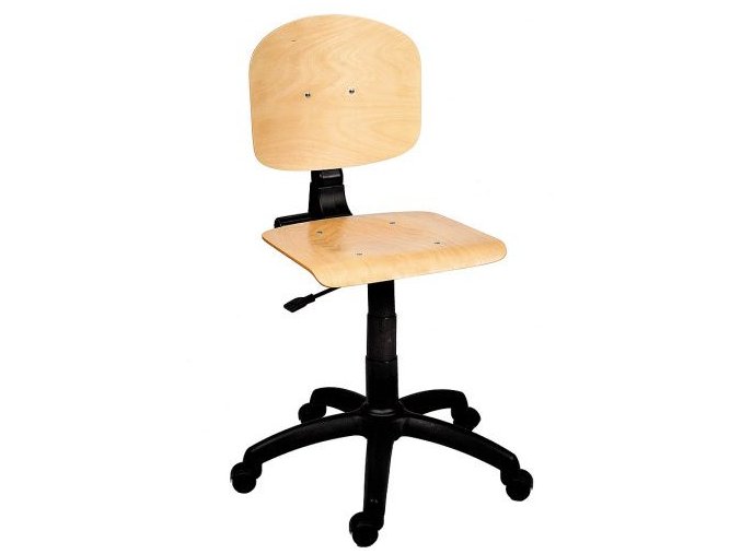 Pracovní židle s opěradlem - dřevo