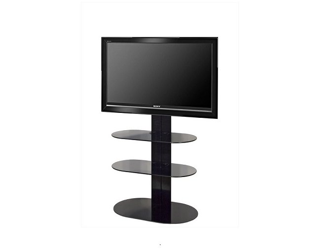 TV stojan OMB TOTEM BASE 1500 (Otočný televizní stojan pro LCD LED TV 40" až 55" , VESA standard, 2x police na příslušenství)