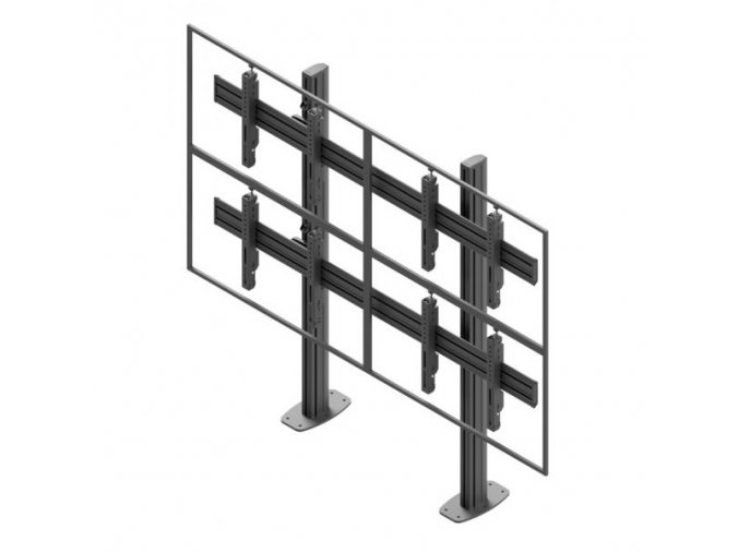 Podlahový televizní stojan na 4 Tv monitory Edbak VWSA2257L