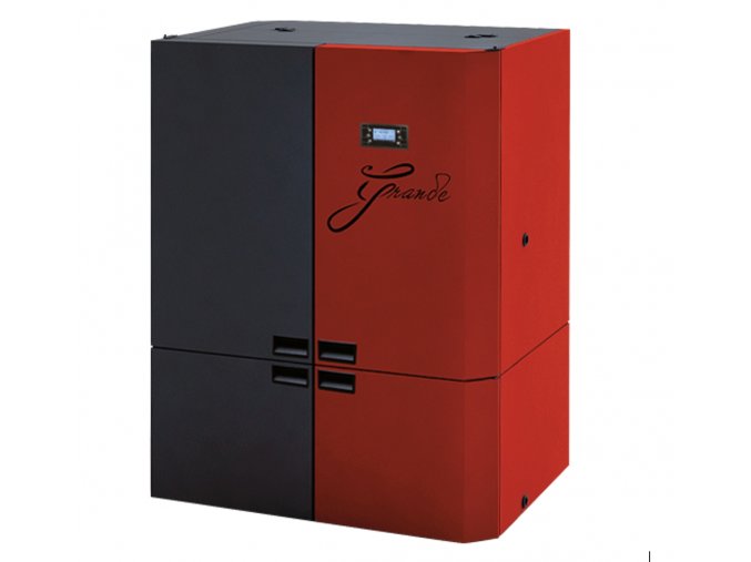 9663 alfa plam peletovy kotel s vymenikem grande 28 kw cerveny