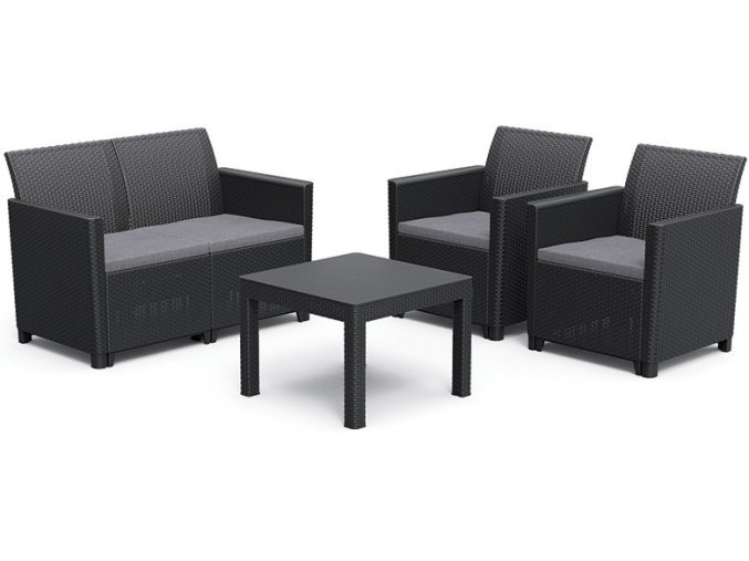 CLAIRE 2 SEATERS SOFA set - grafit